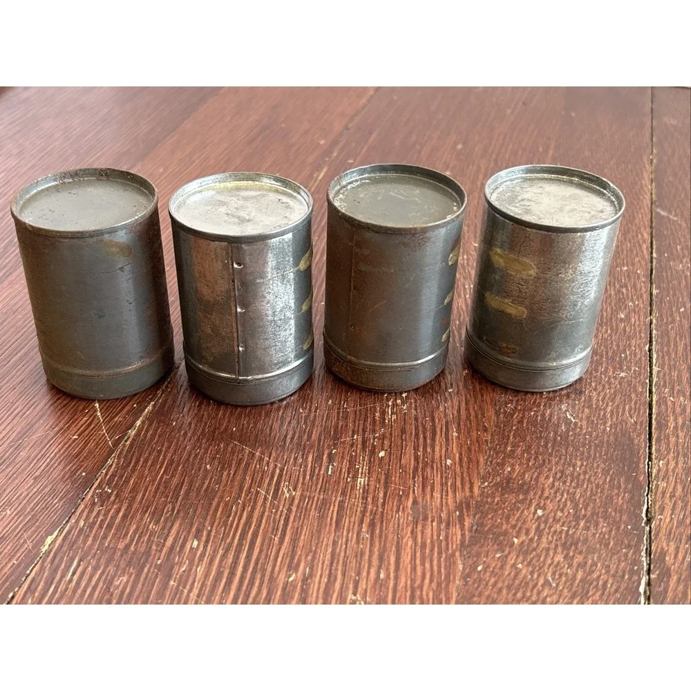 American Quality Snuff Tin Since 1782 Early Tobacco Collectible Can w/Lid Lot-4